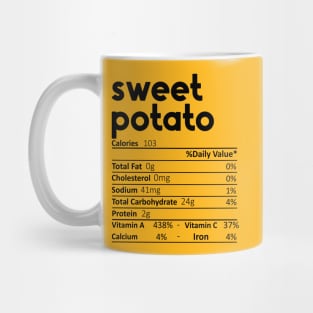 Sweet Potato Nutrition Facts Gift Funny Thanksgiving Costume Mug